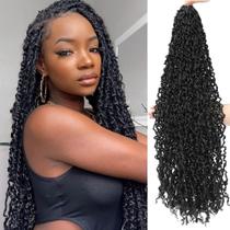 Cabelo de crochê SOKU Boho Majesty Twist 26, 5 pacotes, preto Cabelo de crochê SOKU Boho Majesty Twist 26, 5 pacotes, preto