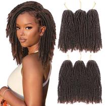 Cabelo de crochê WIGNEE Faux Locs 12" 120 fios 1B/30, 6 pacotes Cabelo de crochê WIGNEE Faux Locs 12" 120 fios 1B/30, 6 pacotes