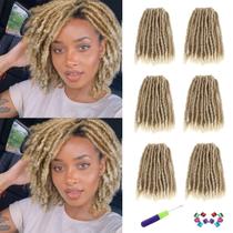 Cabelo de crochê WIGNEE Faux Locs 20 cm 120 fios para mulheres negras Cabelo de crochê WIGNEE Faux Locs 20 cm 120 fios para mulheres negras