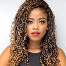 Cabelo de crochê YESEGO Faux Locs 20 cm, marrom ombre para mulheres x6 Cabelo de crochê YESEGO Faux Locs 20 cm, marrom ombre para mulheres x6