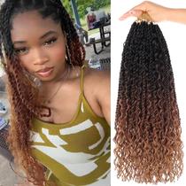 Cabelo de crochê ZRQ Senegalese Twist Boho Island 18 polegadas para mulheres
