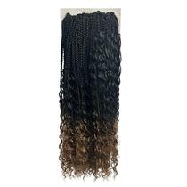Cabelo de Fibra Sintética Box Braids Queen Tress Braids - Cor 65cm - Cor Preto/Mel