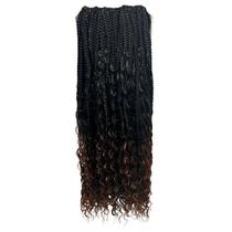 Cabelo de Fibra Sintética Box Braids Queen Tress Braids - Cor 65cm - Cor Preto/Mel Escuro Cabelo de Fibra Sintética Box Braids Queen Tress Braids - Cor 65cm - Cor Preto/Mel Escuro