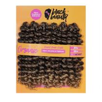 Cabelo de Fibra Sintética Crochet Brads Cristal 55cm - Cor Chocolate/Mel