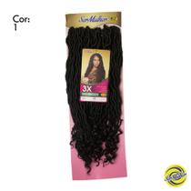 Cabelo Duda Faux Locs Goddess Curl Twist Crochet Braid Ser Mulher 65cm 320 gramas