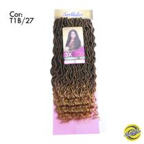 Cabelo Duda Faux Locs Goddess Curl Twist Crochet Braid Ser Mulher 65cm 320 gramas
