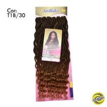 Cabelo Duda Faux Locs Goddess Curl Twist Crochet Braid Ser Mulher 65cm 320 gramas