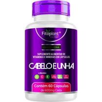 Cabelo e Unha 600mg 60 caps Fonte De Vit A,B1,B2,B3,B6,B12 - Fito Plant - Fitoplant