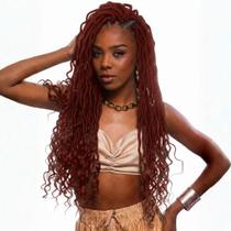 Cabelo Fibra Sintetica Crochet Goddess Faux Locs 60cm - Cor Ruivo