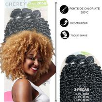 Cabelo Golvo Cacheado 285g 60cm Afro Curto Fibra Orgânica