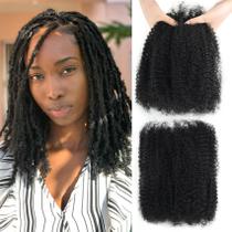 Cabelo humano a granel Carlence Afro Kinky 35cm Nature Black