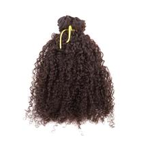 Cabelo Humano Cacheado 50cm com Tecimento Textura Curly De Benguela - Castanho Escuro (100g)