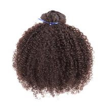 Cabelo Humano Crespo 50cm com Tecimento Textura Coily De Benguela - Castanho Escuro (100g)