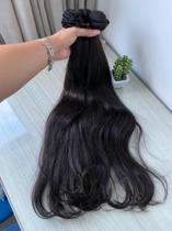 Cabelo Humano Liso Ondulado 50/55cm E 100 Grs Na Tela. - JKBELLUS