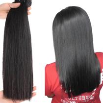Cabelo Humano Natural 65cm Com 200 Gramas Castanho Solto
