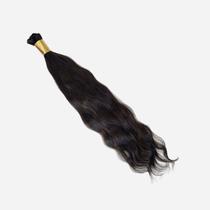 Cabelo Humano Ondulado Castanho - 65cm 50 Gramas