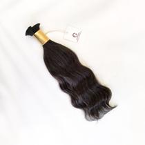 Cabelo Humano Ondulado Castanho Escuro - 45cm 50 Gramas