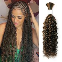 Cabelo humano para trançar Liqusee Water Wave Curly 1B/30 100g