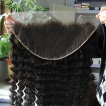 Cabelo humano real BEEOS Deep Wave de 16 polegadas HD 13x6 de renda