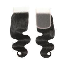 Cabelo Humano Remy 100% Peruano Liso Cacheado Com Fechamento De Renda 4x4, Cor Natural, Renda Suíça,