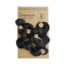 Cabelo Humano Remy Brasileiro Liso Cor Natural 3 Pacotes Com Fechamento Feito À Máquina