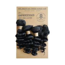 Cabelo Humano Remy Brasileiro Liso Cor Natural 3 Pacotes Com Fechamento Feito À Máquina