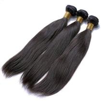 Cabelo Humano Tecido em Tela na Faixa Liso Natural Castanho Virgem 40cm 50 gramas - MEGA HAIR E APLIQUES