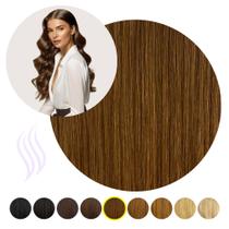 Cabelo Humano Tic Tac Castanho Medio Tela Unica 55 Cm 60 Gr Cabelo Humano Tic Tac Castanho Medio Tela Unica 55 Cm 60 Gr