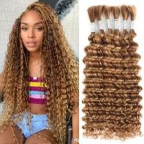 Cabelo humano trançado Hair Renyarch Deep Wave 22 cm 6 pacotes