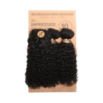 Cabelo Humano Virgem Cacheado Kinky 100% Com Fechamento Circular Para Extensões De Tecer