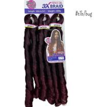 Cabelo Jumbo Curl French Braid Trança Com Cachos 400g 60cm - bbless