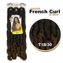 Cabelo Jumbo French Curl Liso Ondulado Crochet Braid African