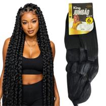 Cabelo Jumbo Jumbão Para Tranças Box Braid Fibra Leve 400g