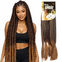 Cabelo Jumbo Jumbão Para Tranças Box Braid Fibra Leve 400g