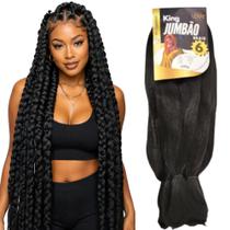 Cabelo Jumbo Jumbão Para Tranças Box Braid Fibra Leve 400g