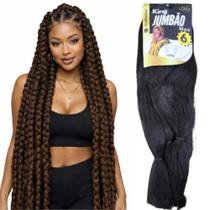 Cabelo Jumbo Jumbão Para Tranças Box Braid Fibra Leve 400g