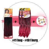 cabelo kit gypsy braids 2 jumbão c/ 1 pacote de nina + aneis