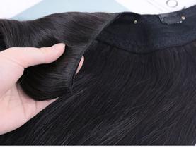 Cabelo liso Longa peruca Aplique com Tic Tac Organico
