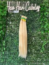 Cabelo Loiro Humano Liso Levemente ondulado 70cm 100gr