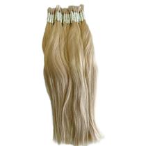 Cabelo Loiro Liso Humano Natural 60/65cm 100 gramas Alongamento Mega hair