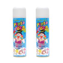 Cabelo Maluco Kit 2 Tintas Spray Pinta Loca Branco 150ml