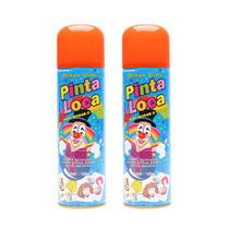 Cabelo Maluco Kit 2 Tintas Spray Pinta Loca Laranja 150ml
