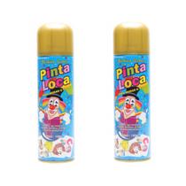 Cabelo Maluco Kit 2 Tintas Spray Pinta Loca Ouro - 150ml