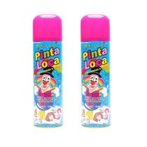 Cabelo Maluco Kit 2 Tintas Spray Pinta Loca Rosa Flash 150ml