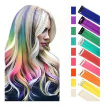 Cabelo Mechas Colorida Aplique Tic Tac 70cm Fibra Japonesa Cabelo Mechas Colorida Aplique Tic Tac 70cm Fibra Japonesa