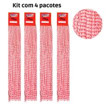 Cabelo miojinho coloridos kanekalon - kit 4 pacotes