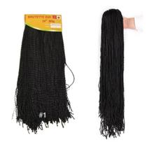 Cabelo Miojo Miojinho Kanekalon Trançado Pacotão 350 Gramas Preto