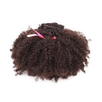 Cabelo Natural Crespo com Tecimento 30cm Textura Kinky De Benguela Castanho Escuro 100g Cabelo Natural Crespo com Tecimento 30cm Textura Kinky De Benguela Castanho Escuro 100g