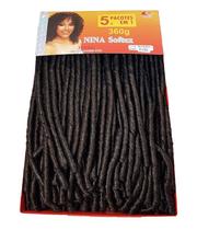 Cabelo Nina Soft Dread Fibra Sintética 360G Crochet Braid