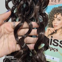 Cabelo ondulado indêntico humano alongamento mega cacheado